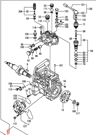 Yanmar Diesel Engine Fuel Pump Assembly