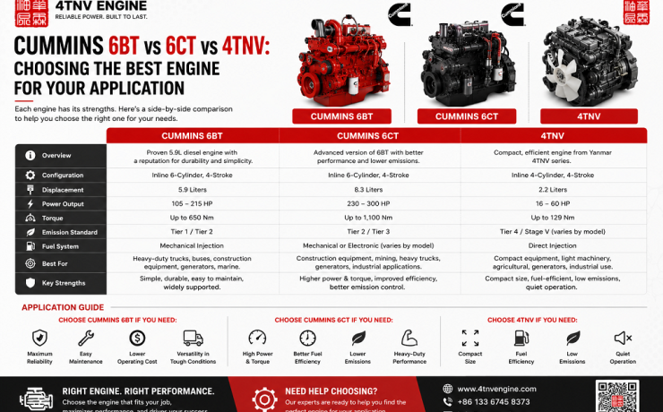 Cummins 6BT vs 6CT vs 4TNV: