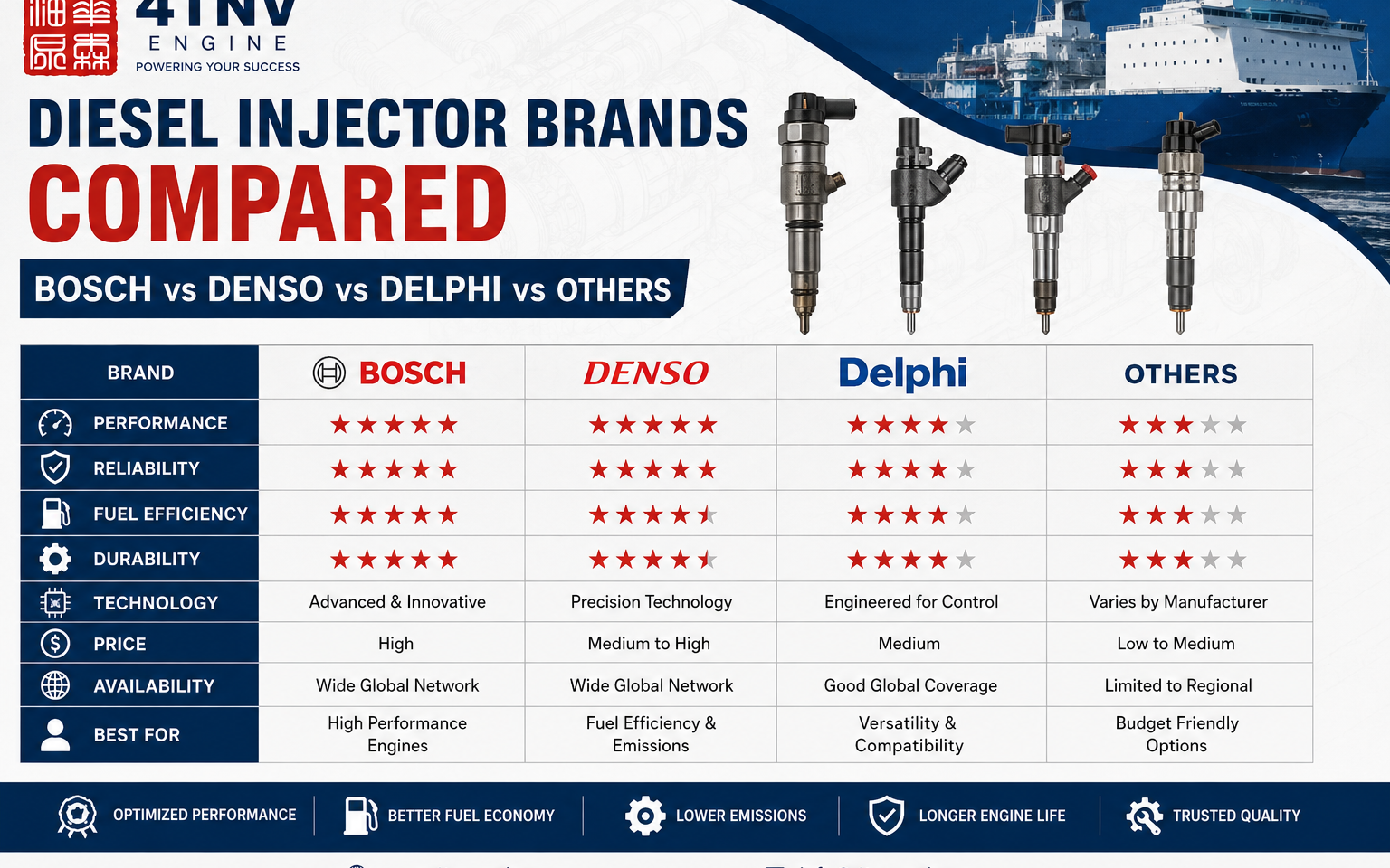 Diesel Injector Brands Compared