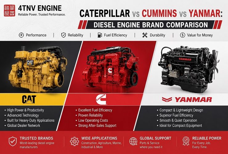 Caterpillar vs Cummins vs Yanmar Diesel Engine Comparison