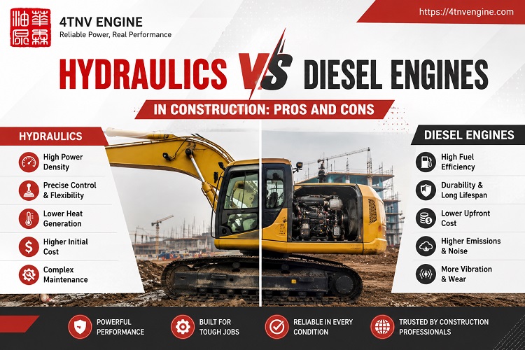 Hydraulics vs Diesel Engines in Construction